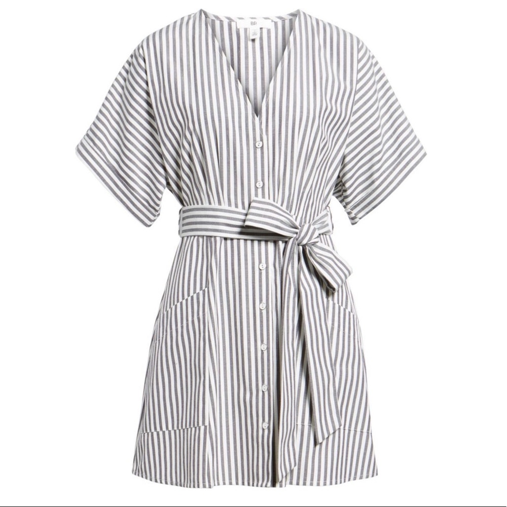 BP. Button Front Dress - Striped - size small
